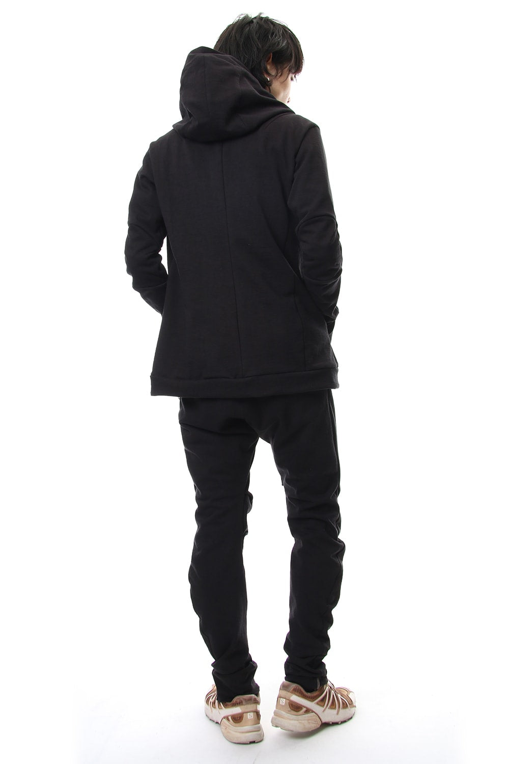 Hooded Jacket Cotton Jersey - Charcoal