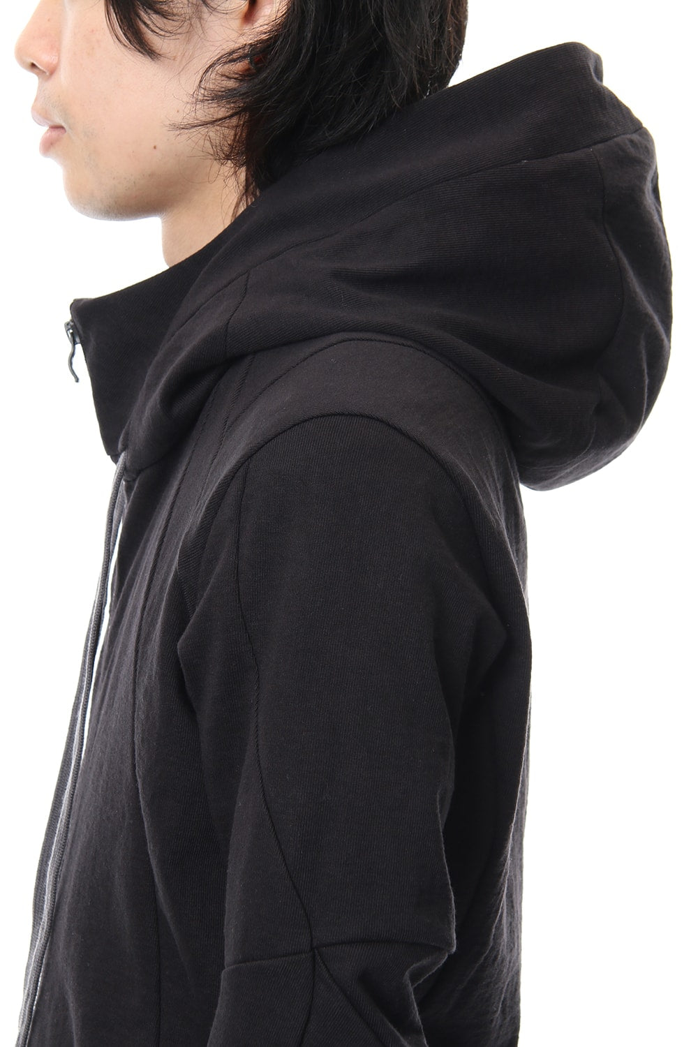 Hooded Jacket Cotton Jersey - Charcoal