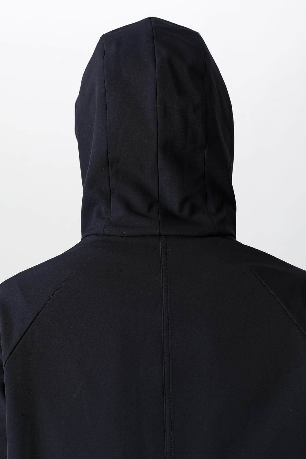 Hooded jacket merino wool jersey bonding