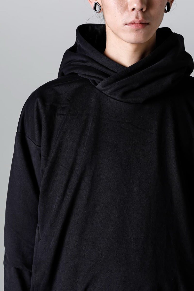 Hooded pullover cotton jersey  Used Black