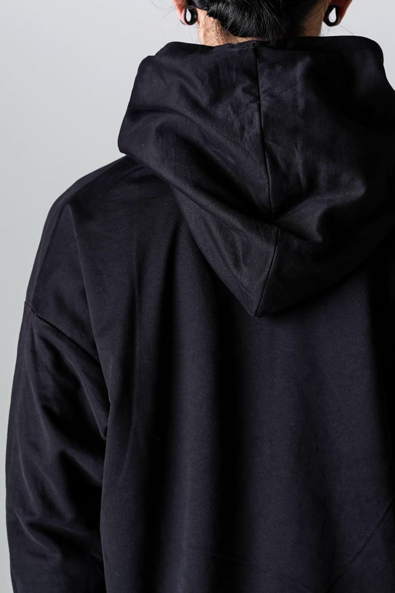 Hooded pullover cotton jersey  Used Black