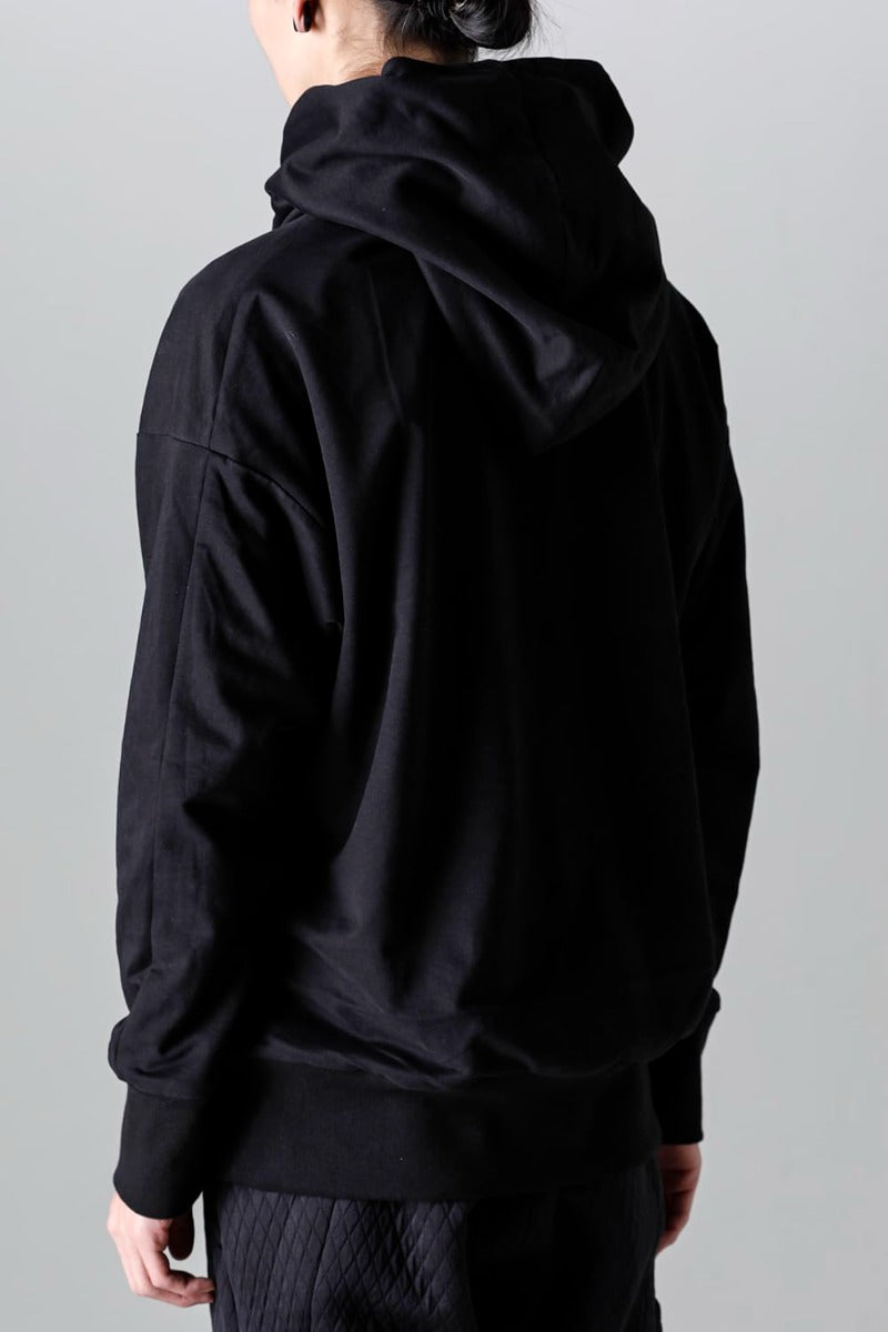 Hooded pullover cotton jersey  Used Black