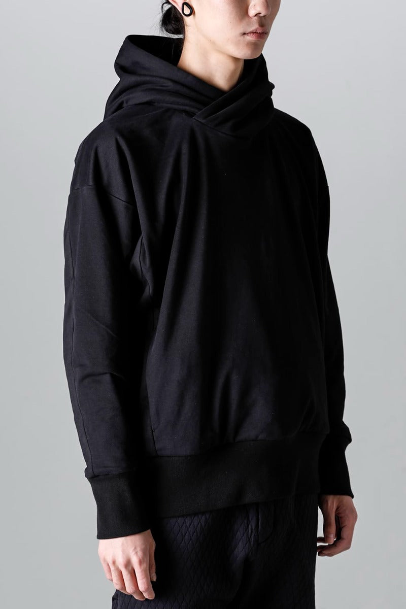 Hooded pullover cotton jersey  Used Black