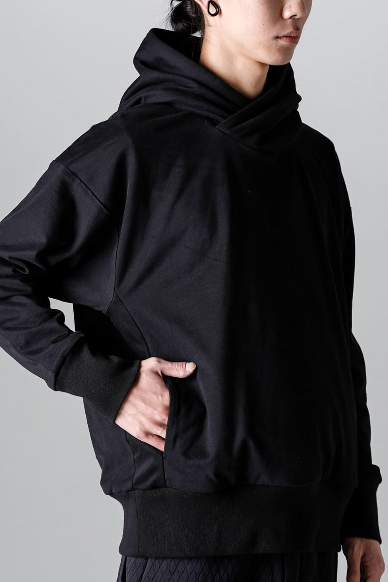 Hooded pullover cotton jersey  Used Black