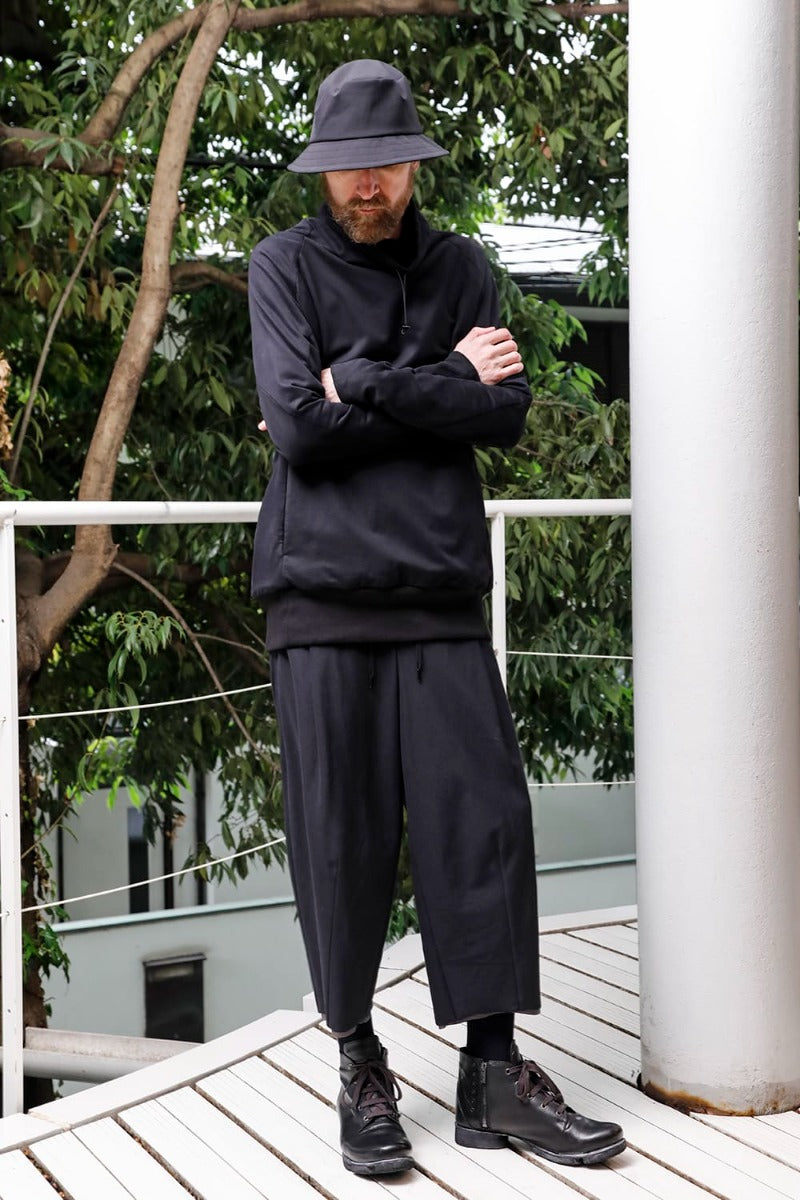 Hight neck pullover cotton jersey  Used Black