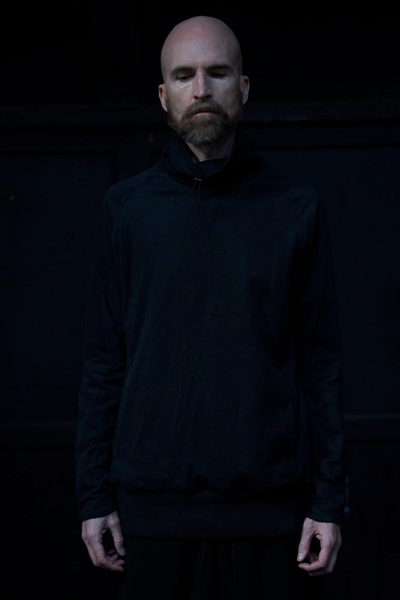 Hight neck pullover cotton jersey  Used Black