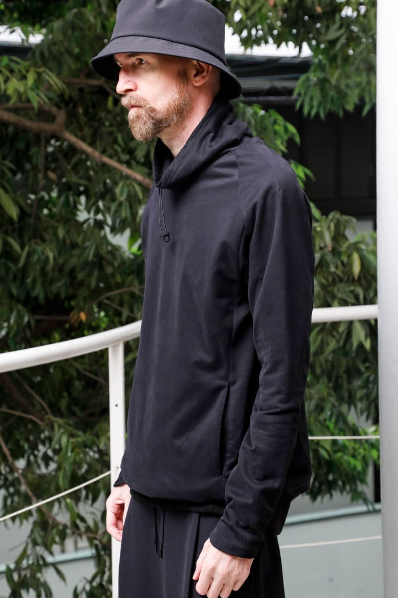 Hight neck pullover cotton jersey  Used Black