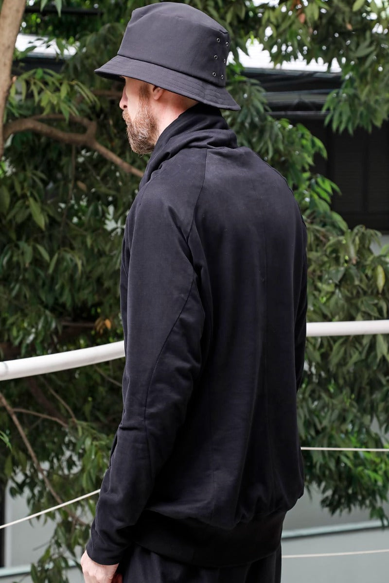 Hight neck pullover cotton jersey  Used Black