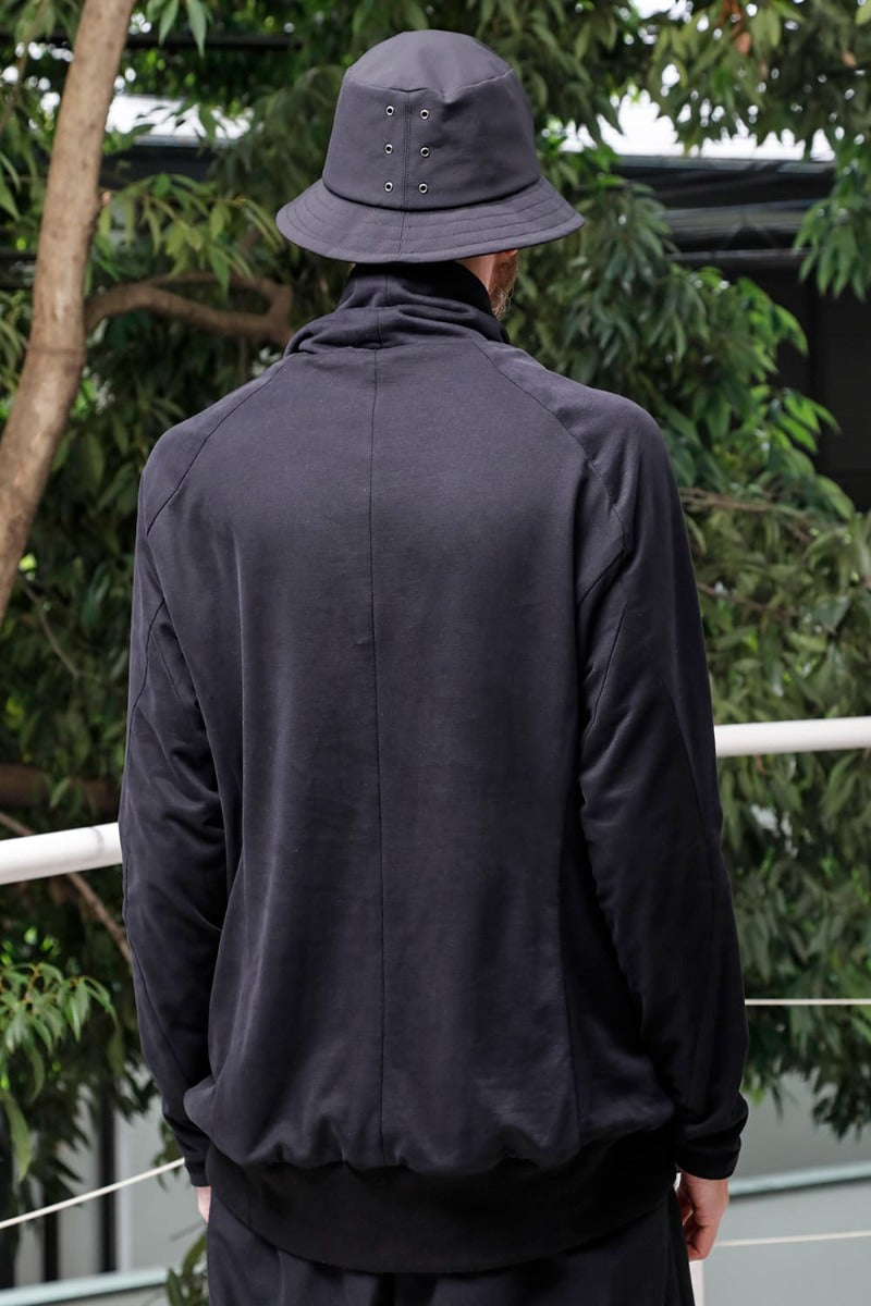 Hight neck pullover cotton jersey  Used Black