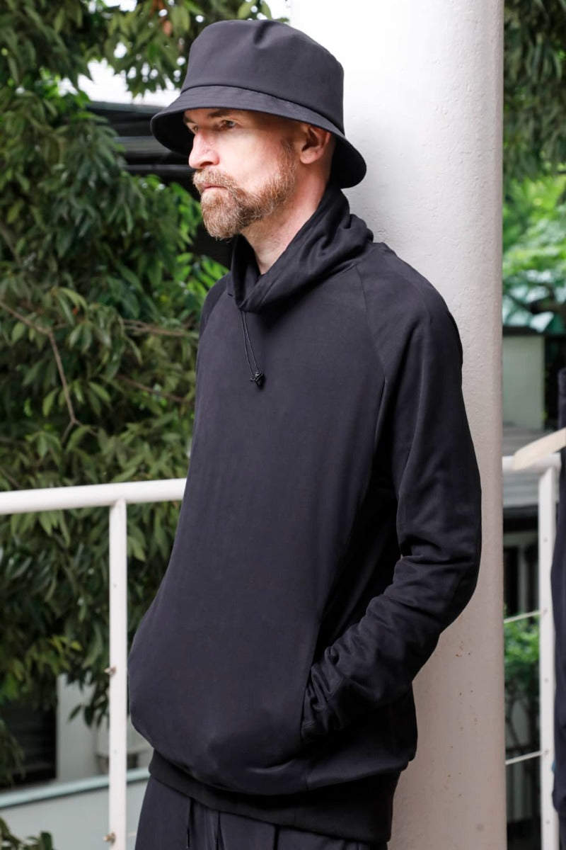 Hight neck pullover cotton jersey  Used Black