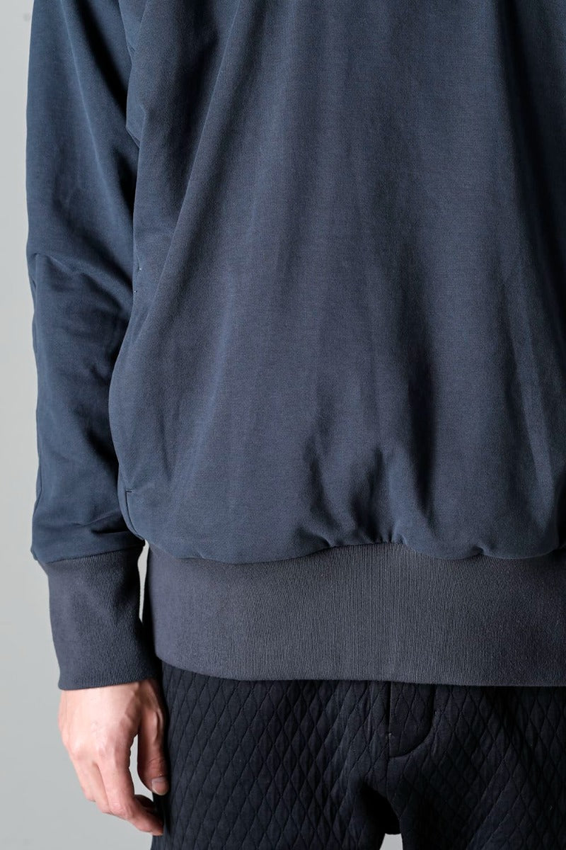 Hooded pullover cotton jersey  Blue Gray