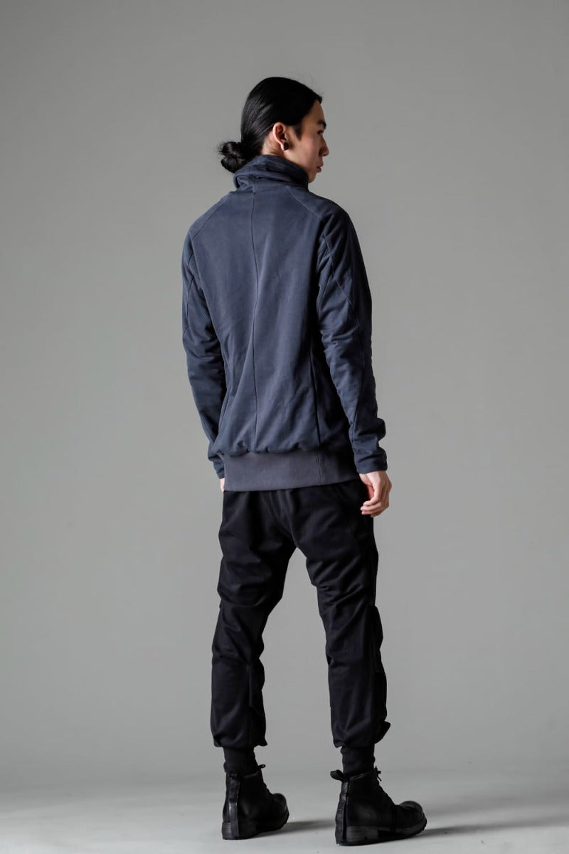 Hight neck pullover cotton jersey  Blue Gray