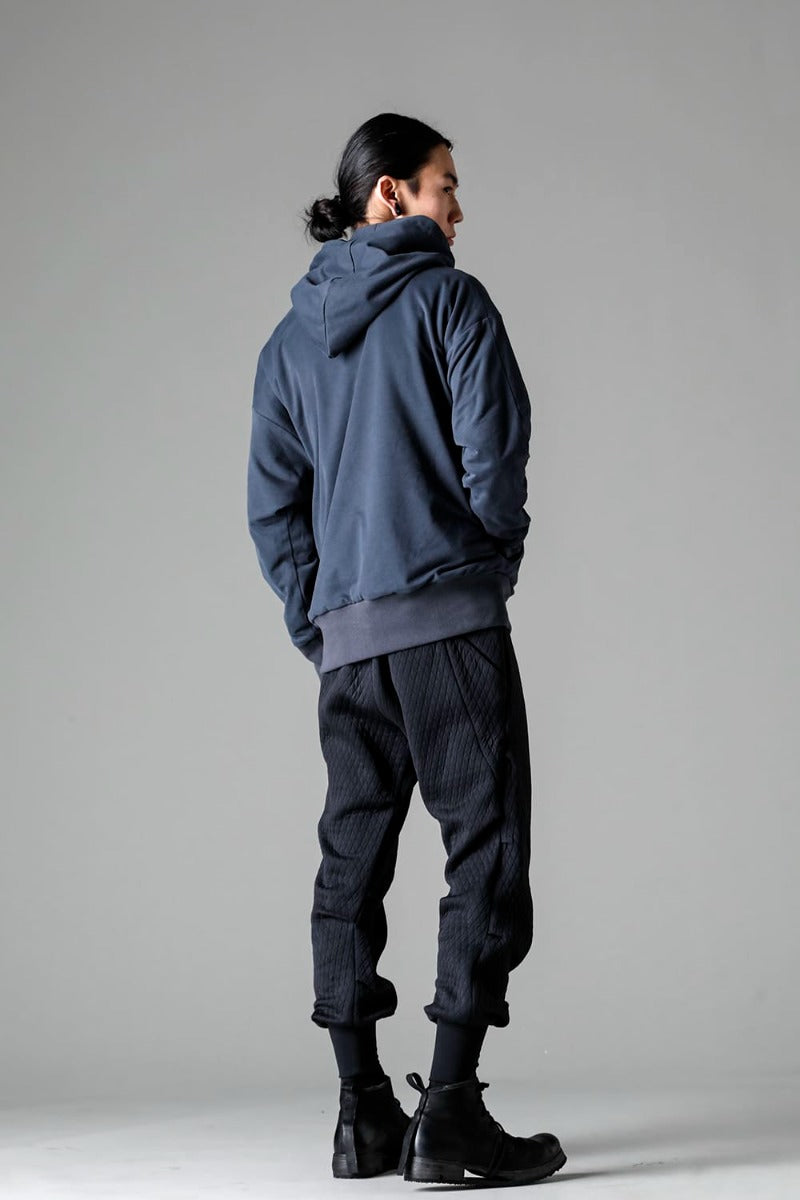 Hooded pullover cotton jersey  Blue Gray