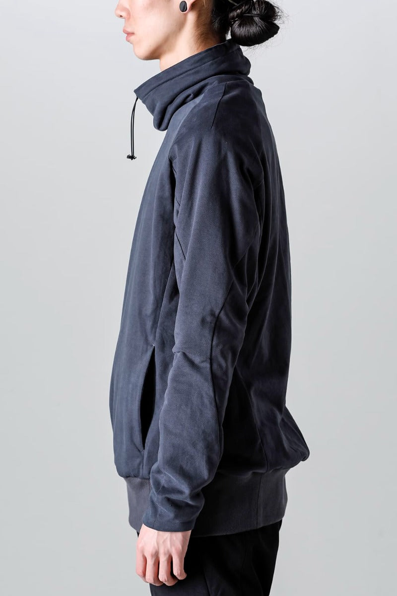 Hight neck pullover cotton jersey  Blue Gray