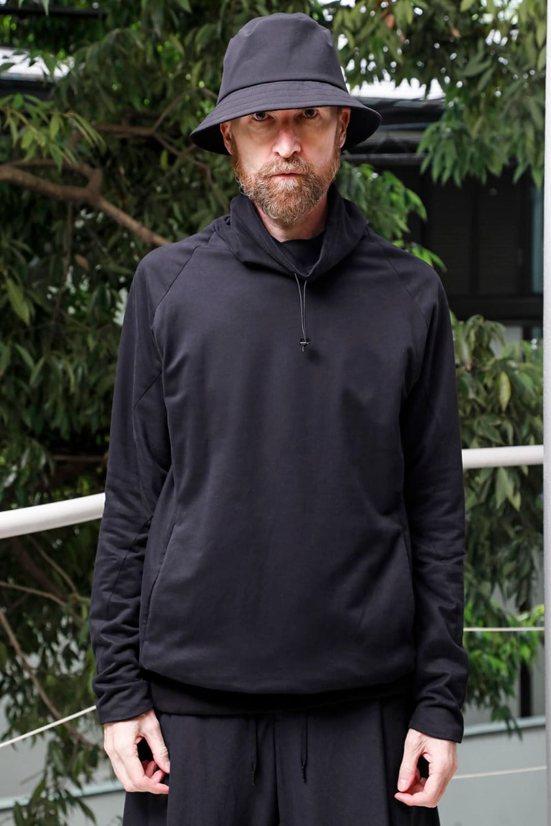 Hight neck pullover cotton jersey  Used Black