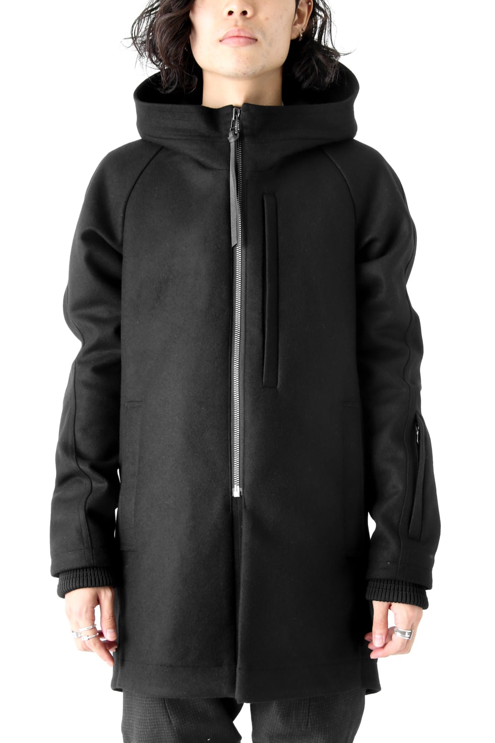 Hooded Coat Cashmere Melton