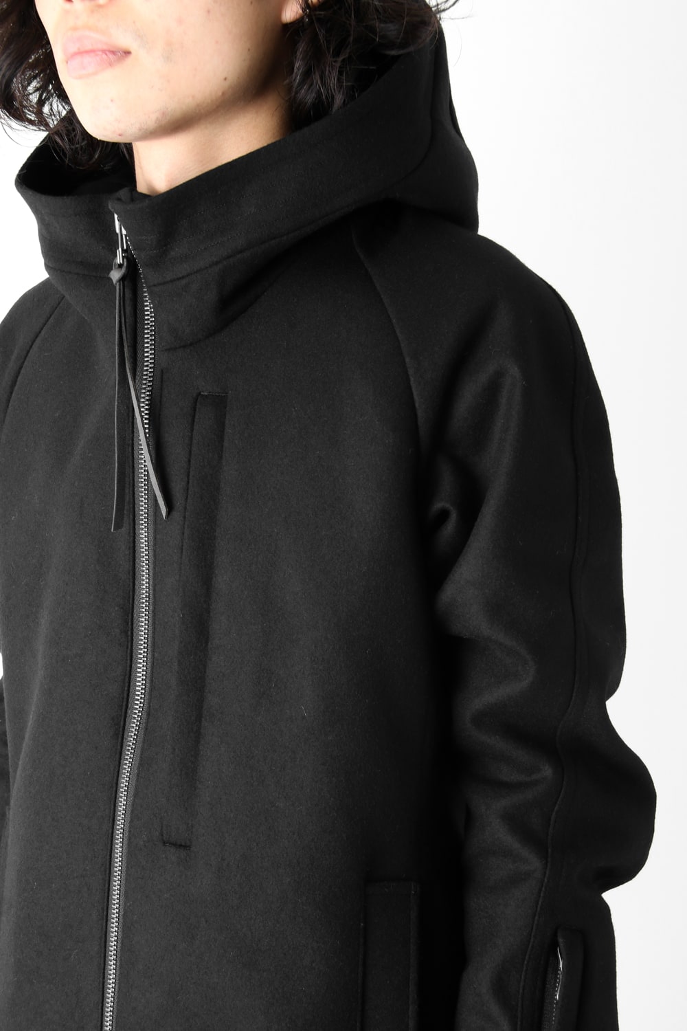 Hooded Coat Cashmere Melton