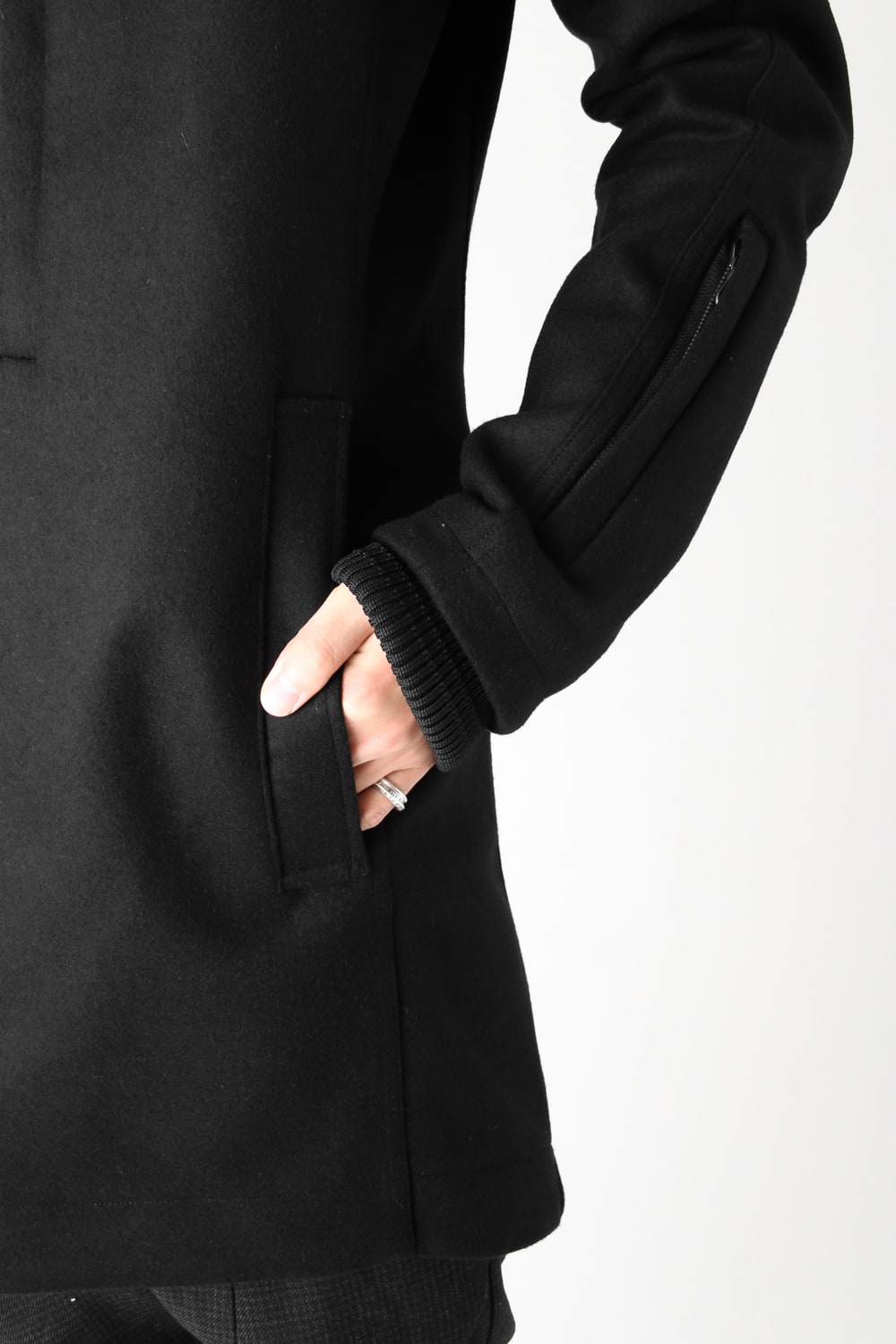 Hooded Coat Cashmere Melton