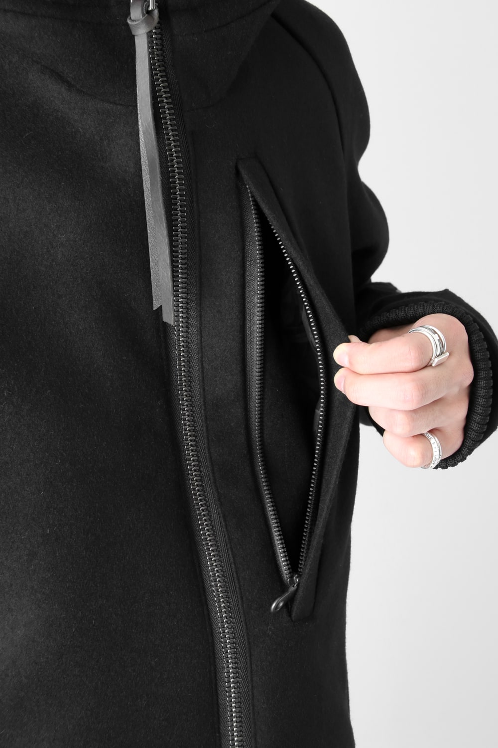 Hooded Coat Cashmere Melton