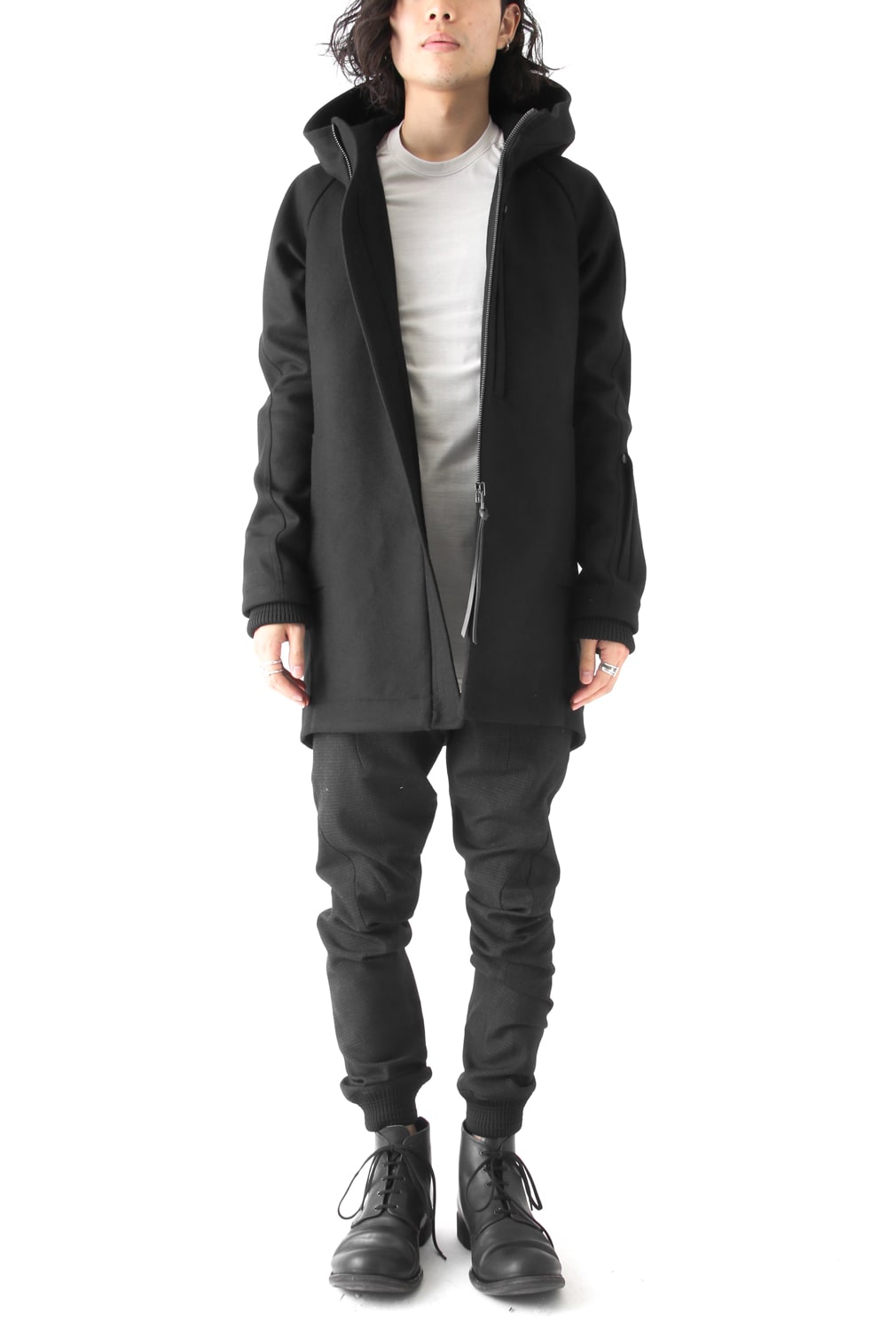 Hooded Coat Cashmere Melton