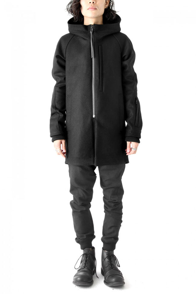 Hooded Coat Cashmere Melton