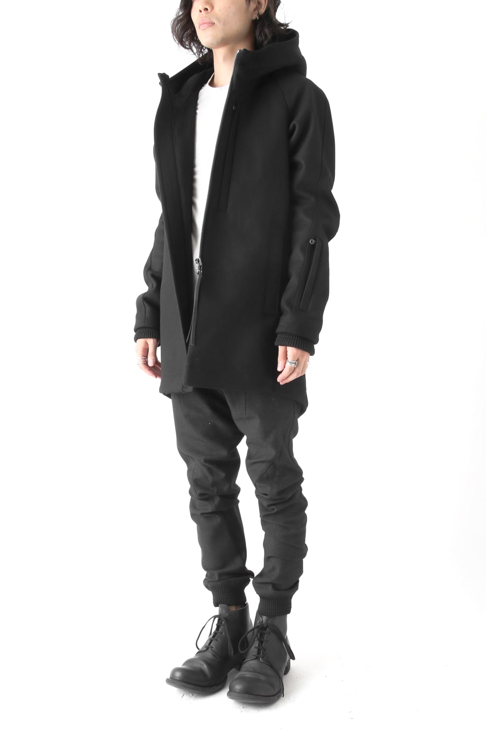 Hooded Coat Cashmere Melton