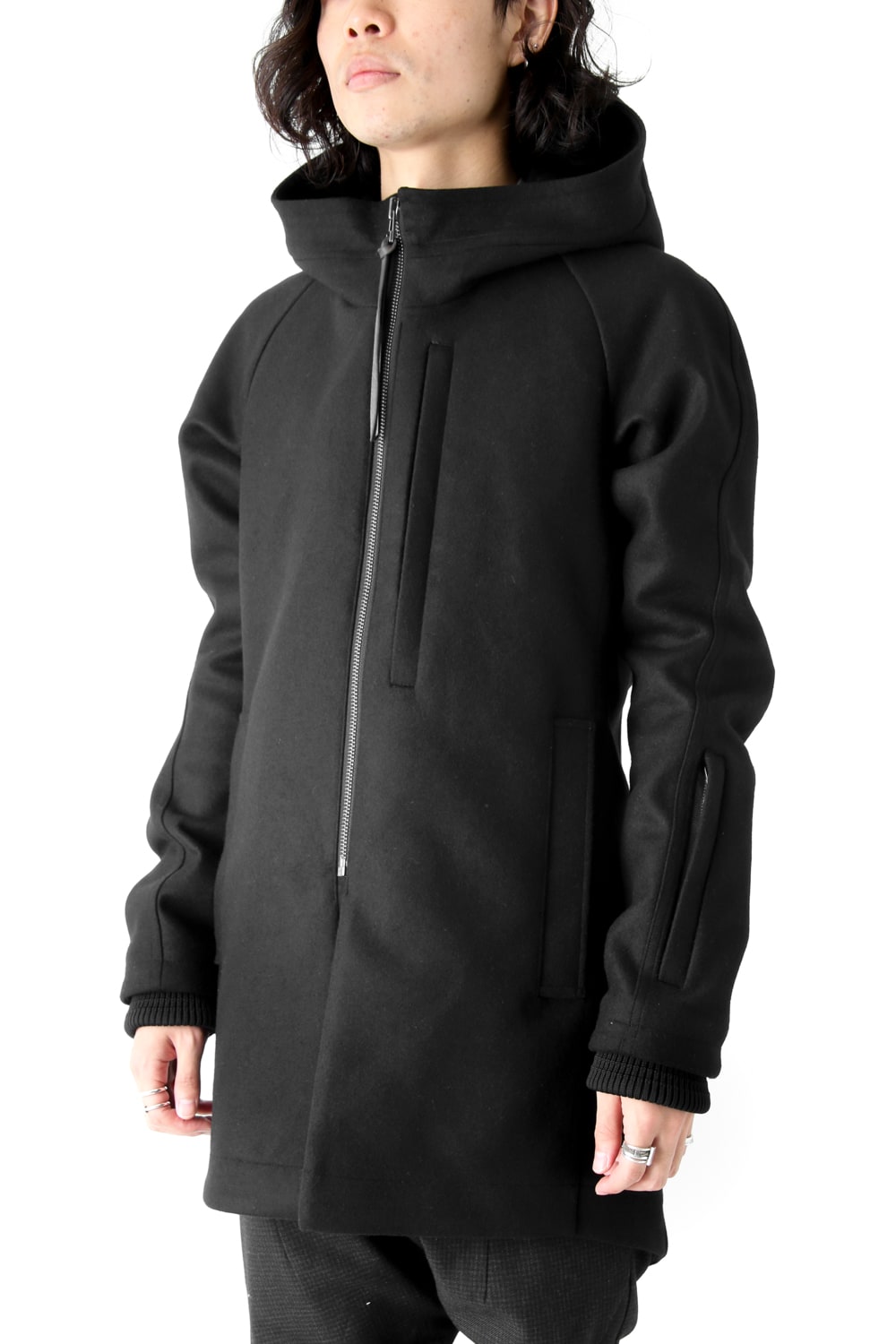 Hooded Coat Cashmere Melton