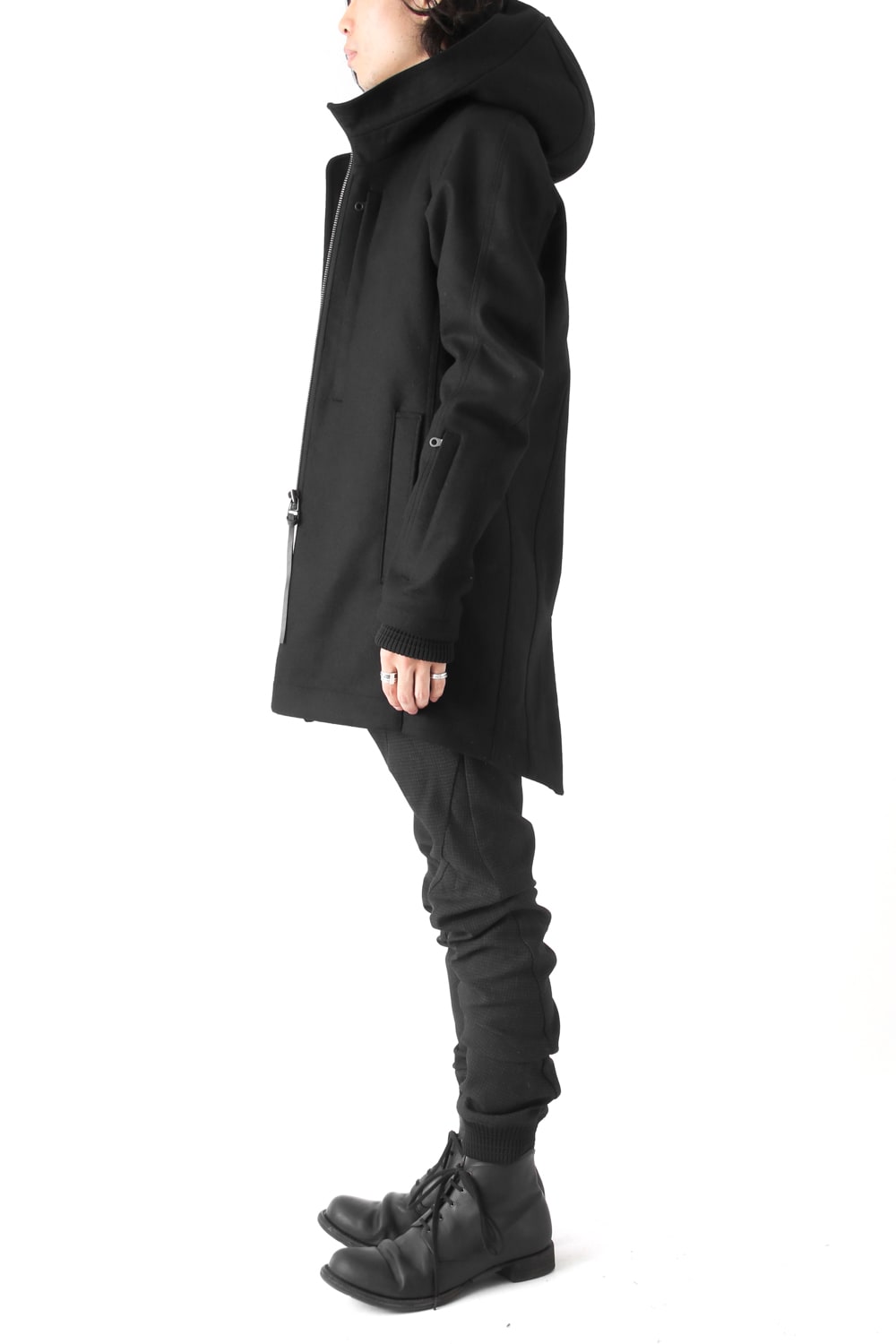 Hooded Coat Cashmere Melton