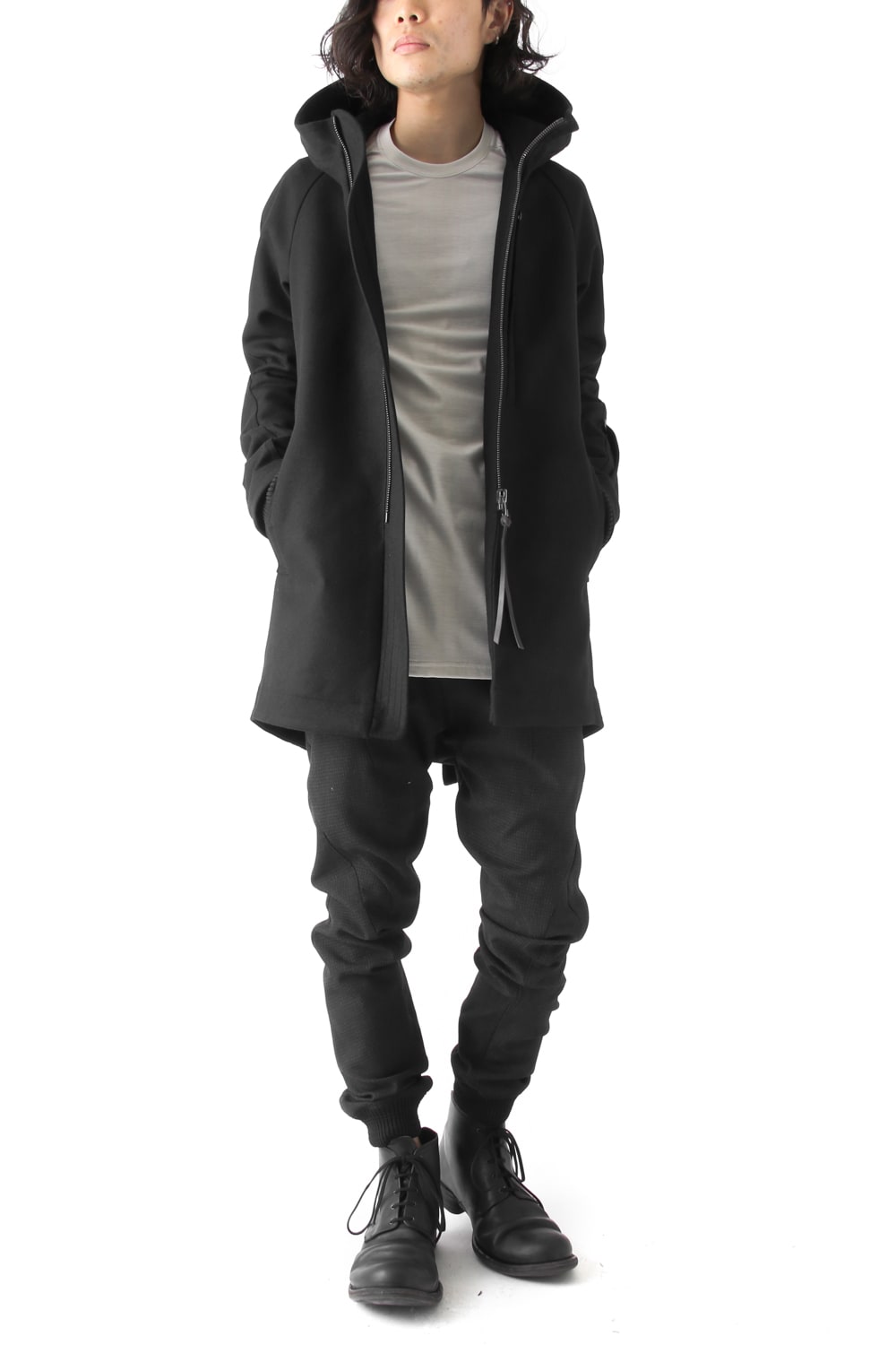 Hooded Coat Cashmere Melton