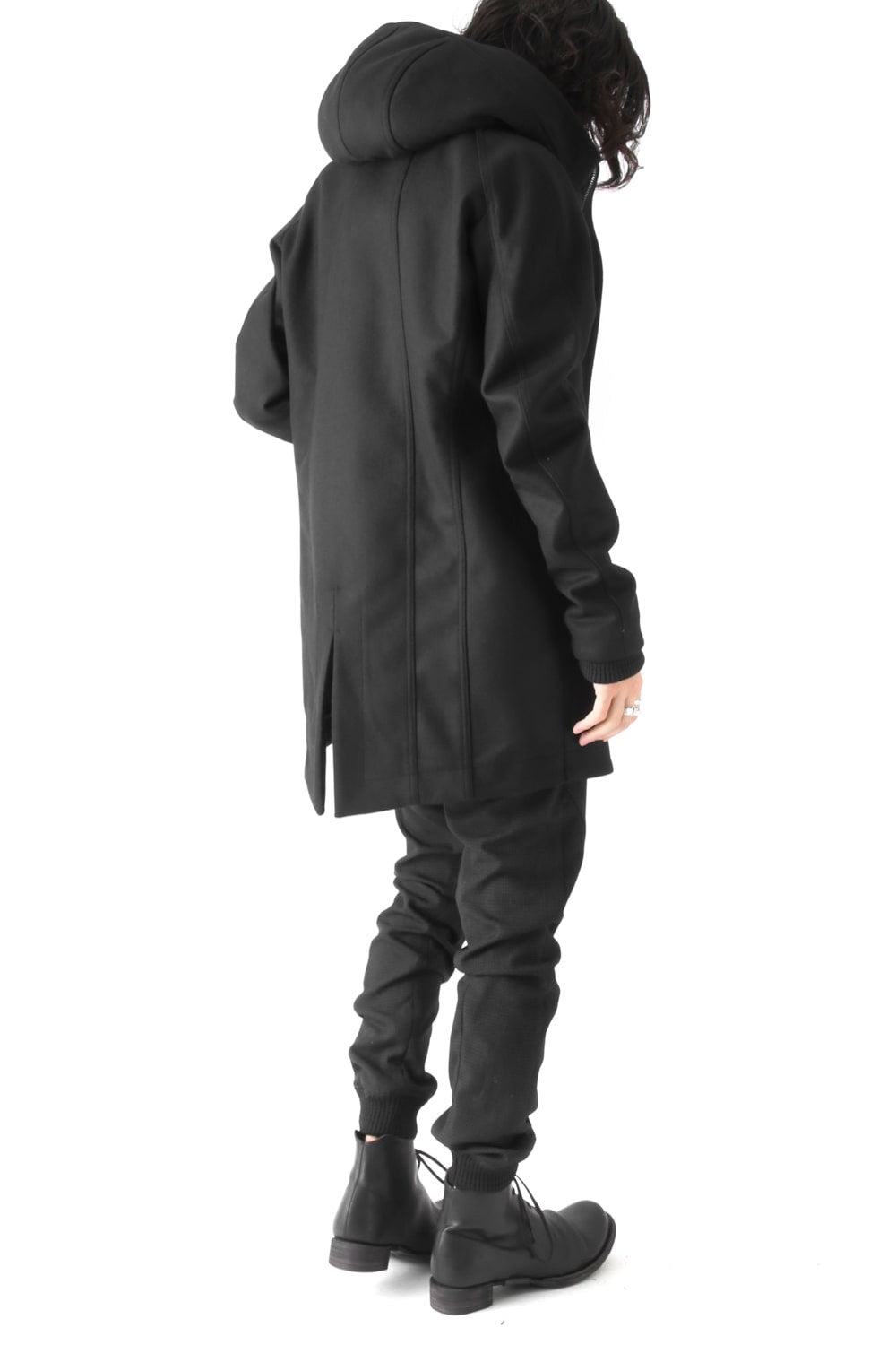 Hooded Coat Cashmere Melton