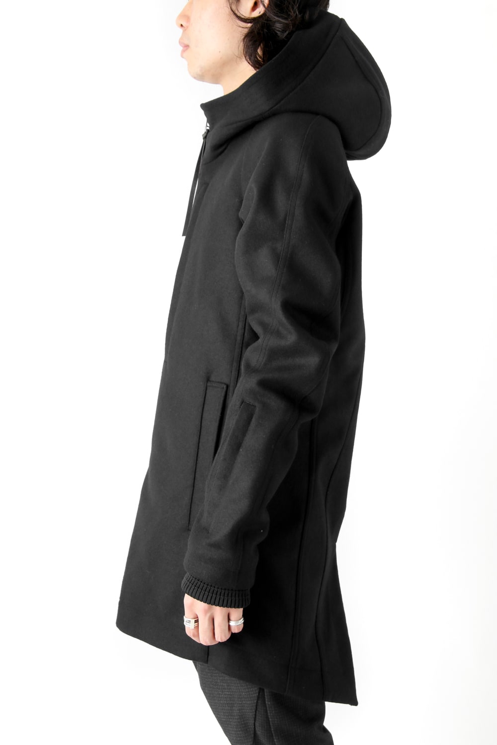 Hooded Coat Cashmere Melton