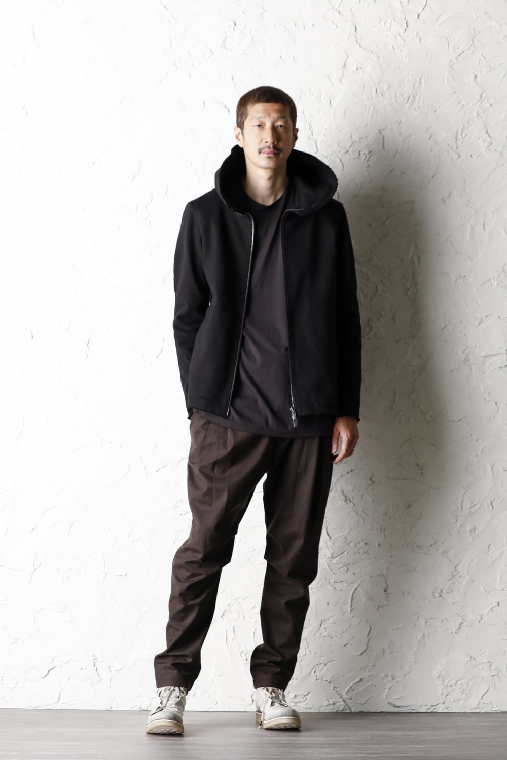 Hooded jacket Heavy jersey