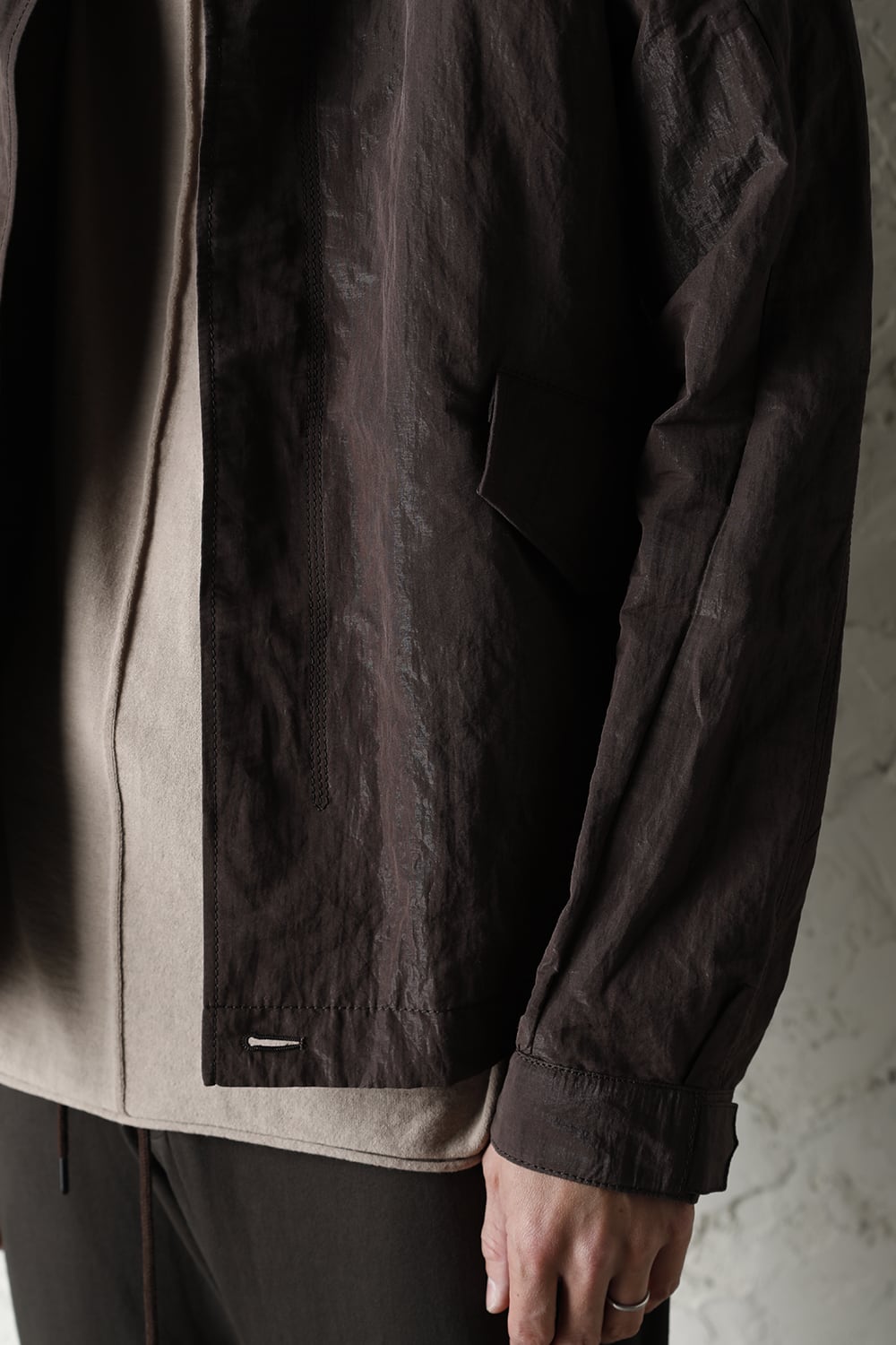 Hooded jacket lightweight highdensity Co/Pe