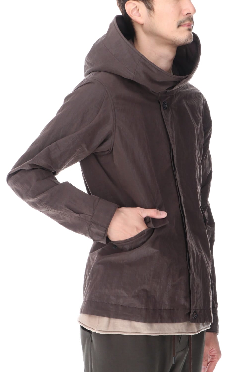 Hooded jacket lightweight highdensity Co/Pe