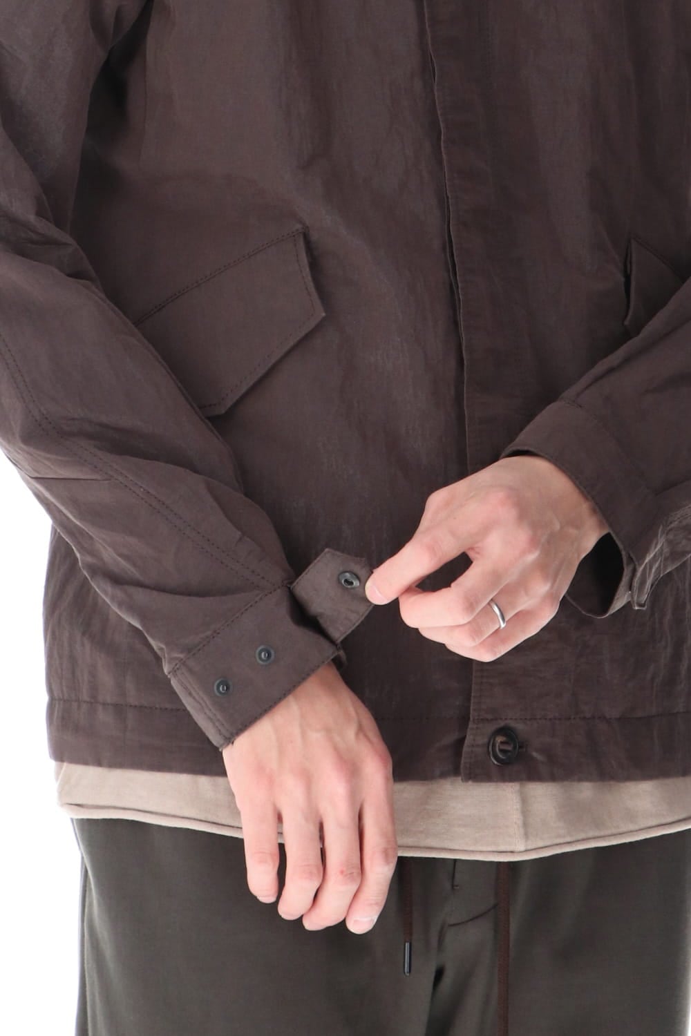 Hooded jacket lightweight highdensity Co/Pe