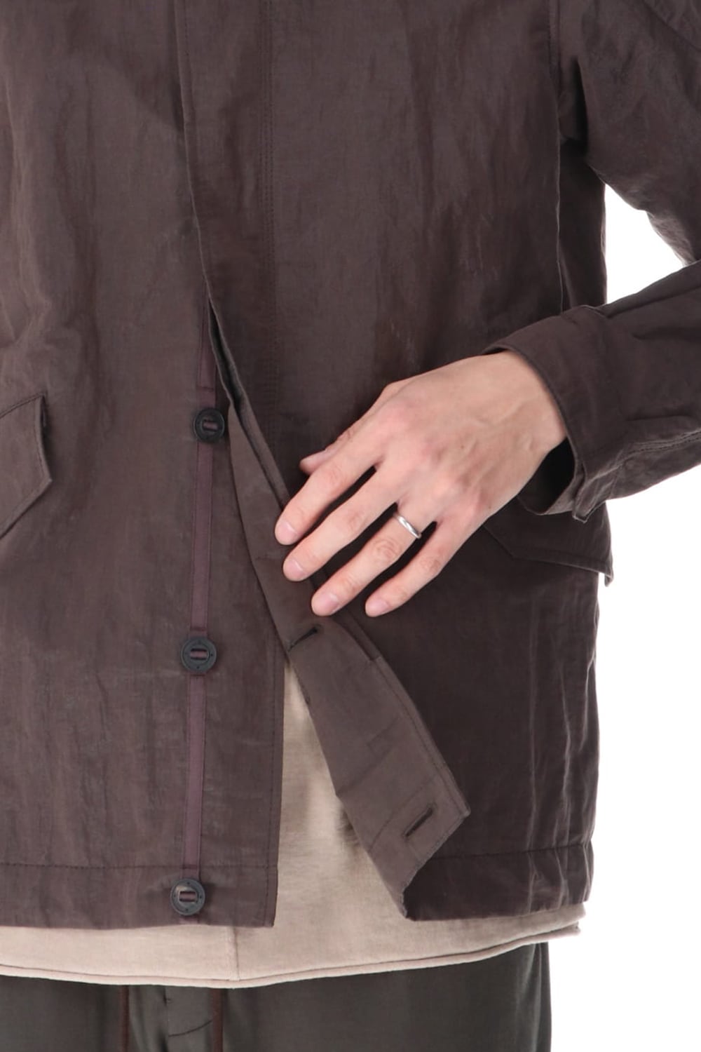 Hooded jacket lightweight highdensity Co/Pe