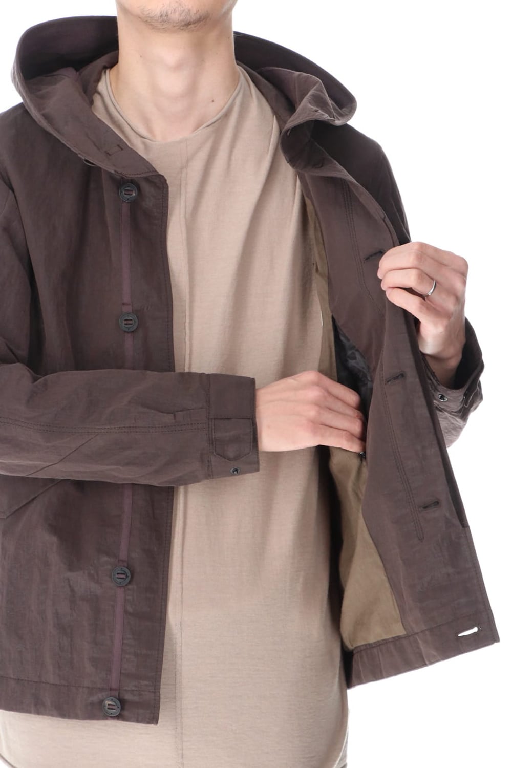 Hooded jacket lightweight highdensity Co/Pe
