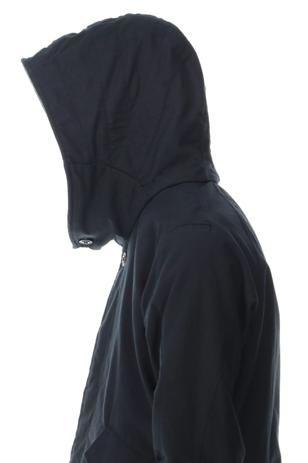 Hooded jacket cotton / nylon Black