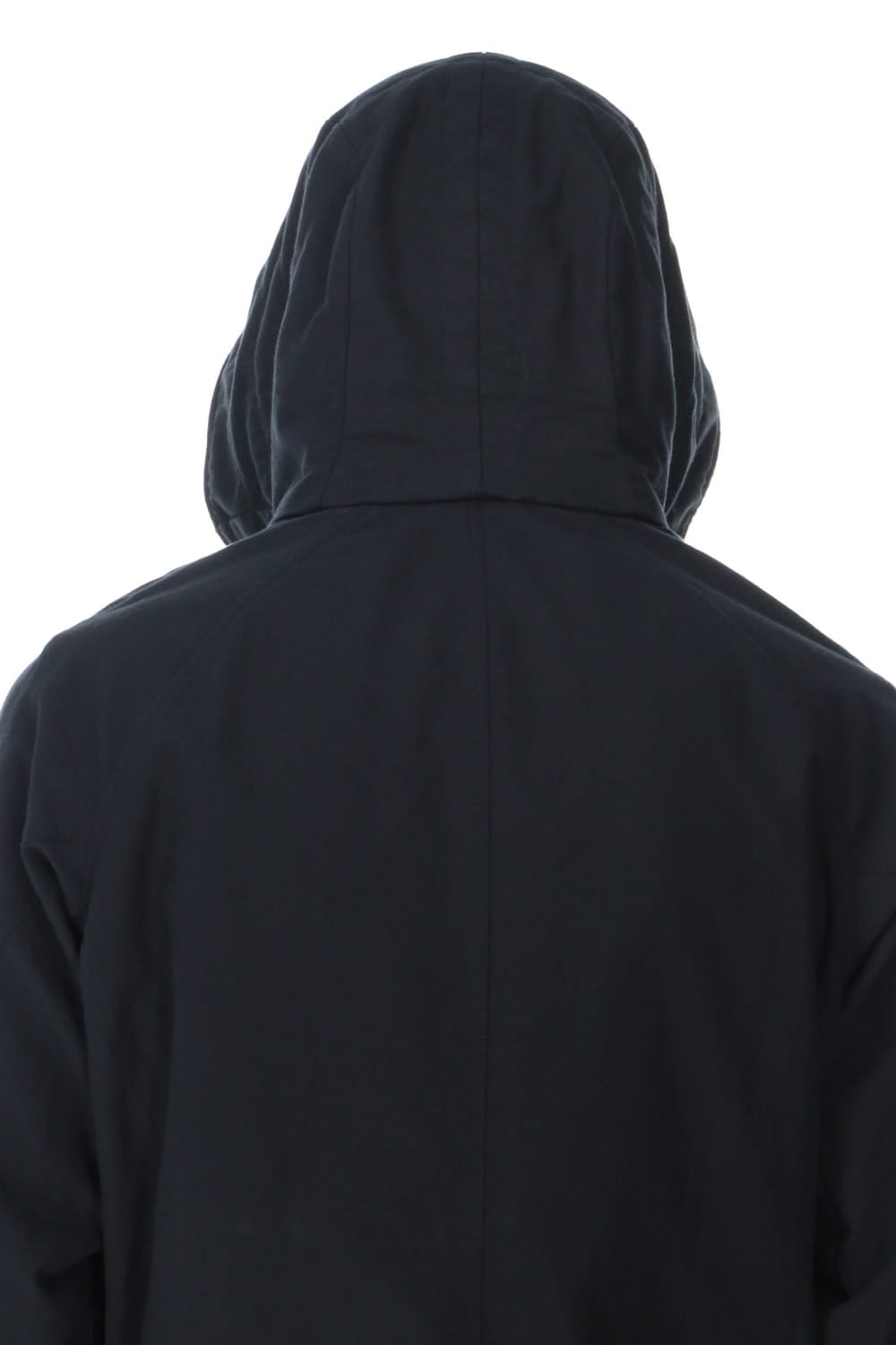 Hooded jacket cotton / nylon Black