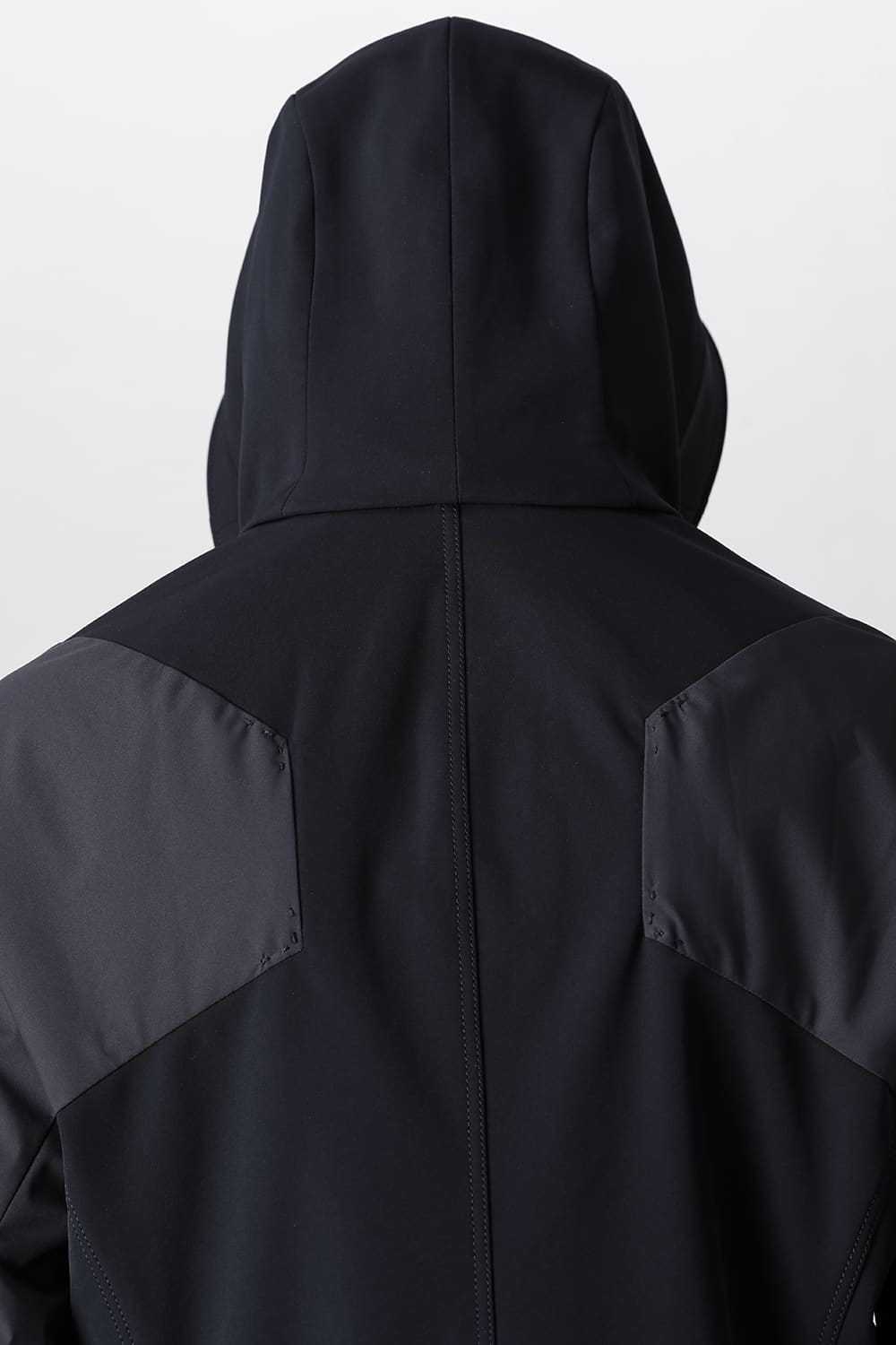 Hooded jacket merino wool jersey bonding