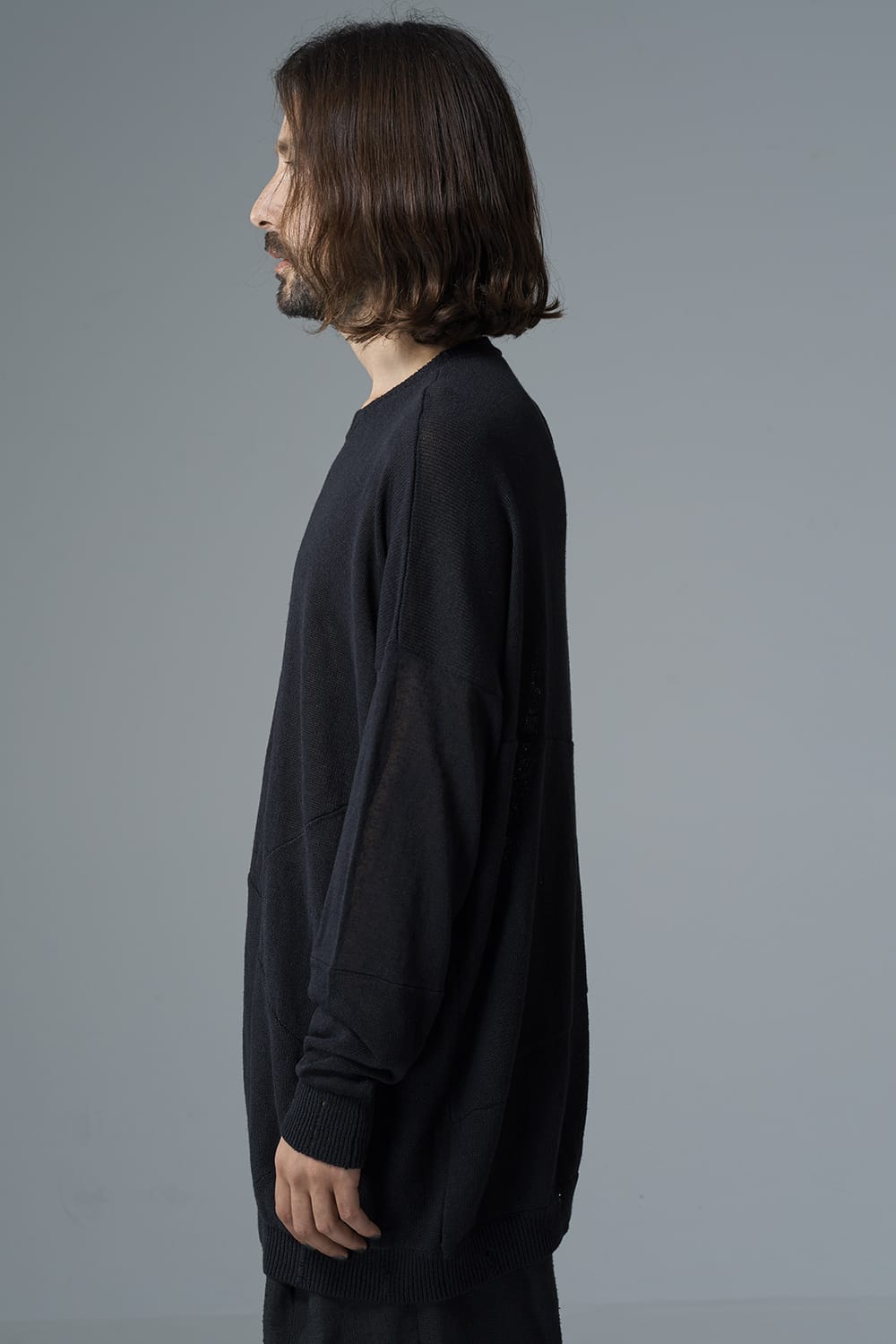 Knit long sleeve linen nylon combination