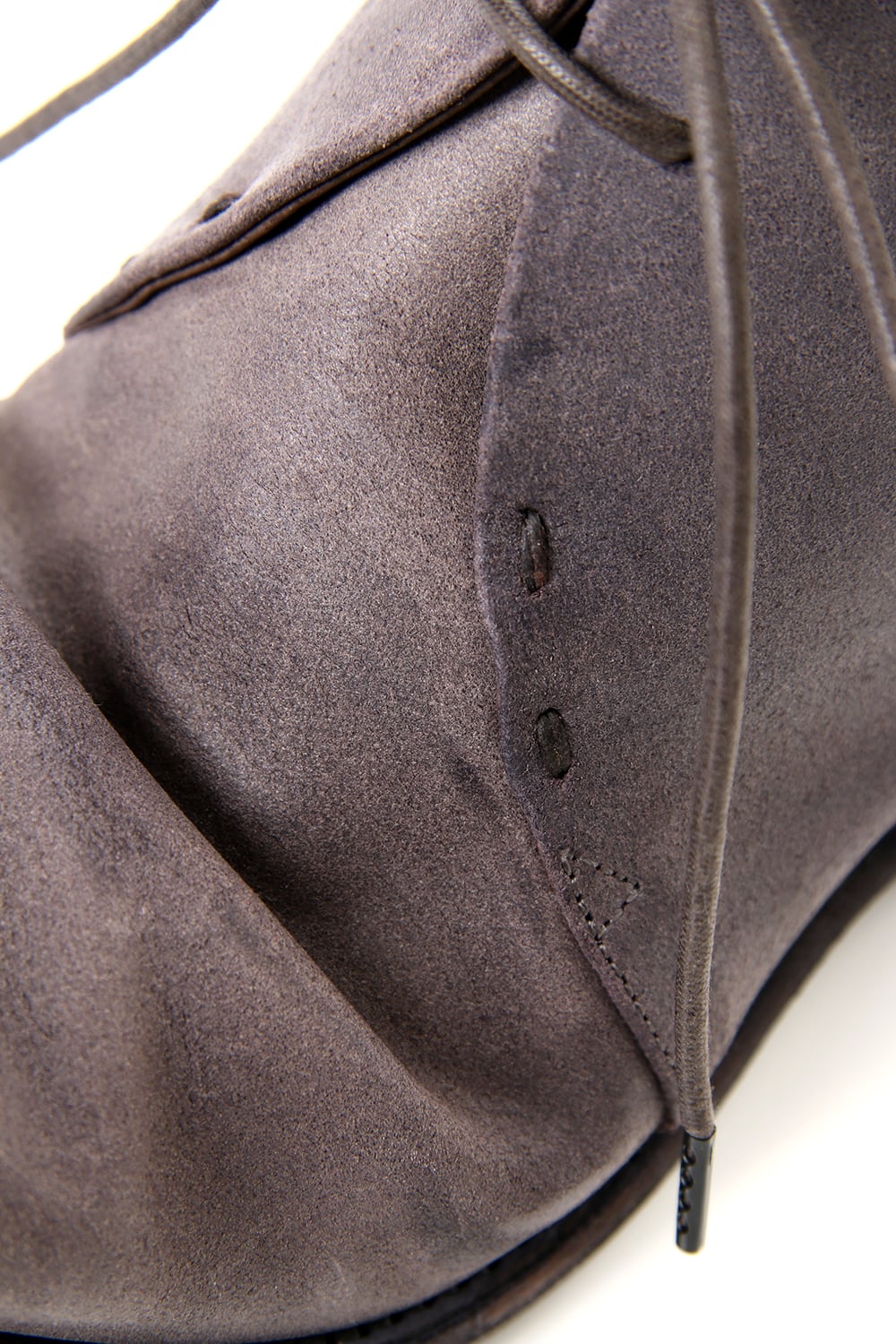 Guidi Reverse Calf Leather Back Zip Ankle Boots Purple Gray