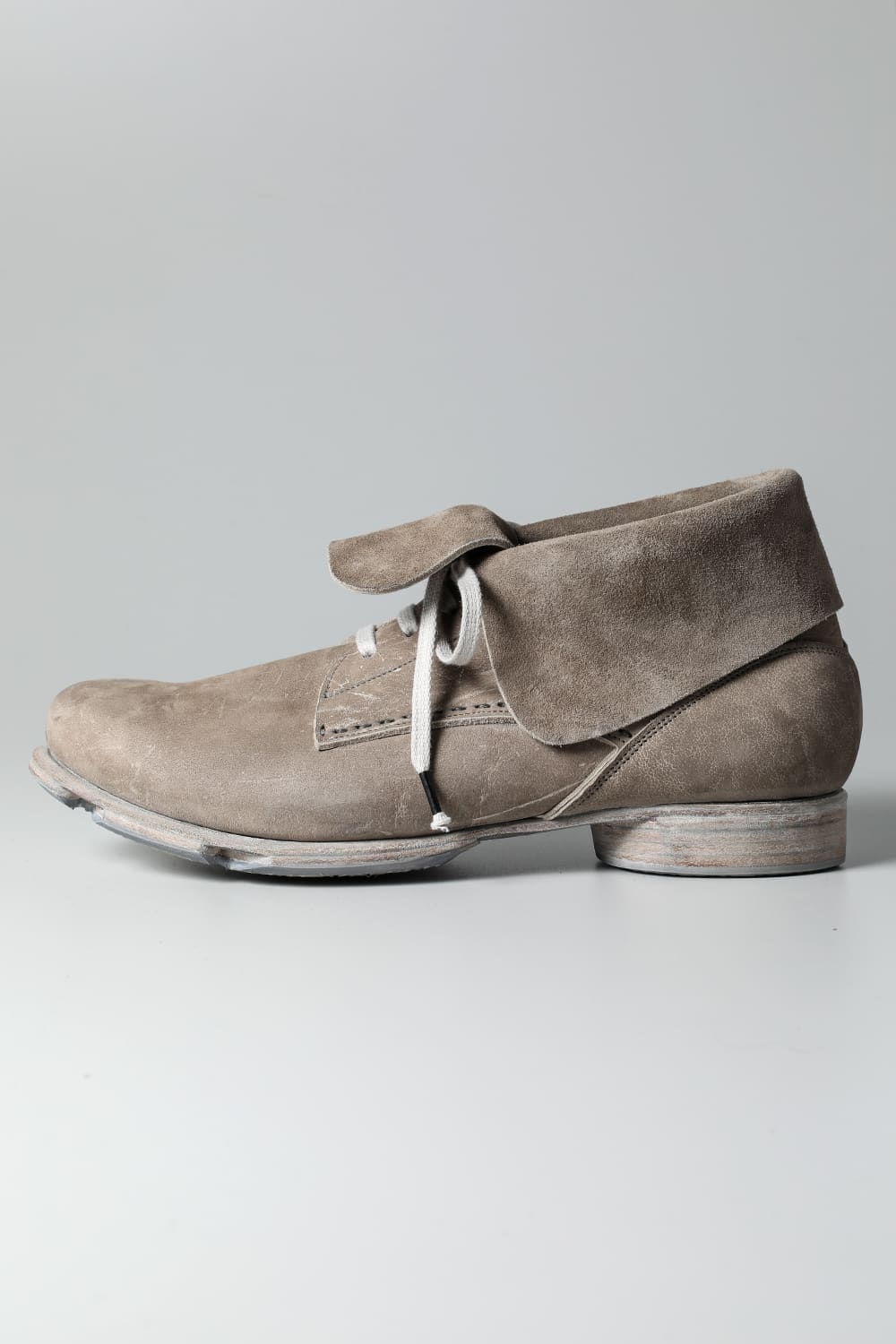 Ankle shoes KUDU leather  White Gray