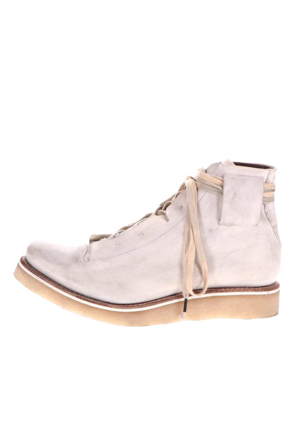 Ankle boots calf leather Dirty White