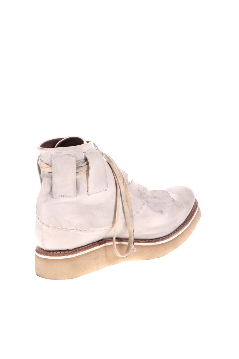 Ankle boots calf leather Dirty White