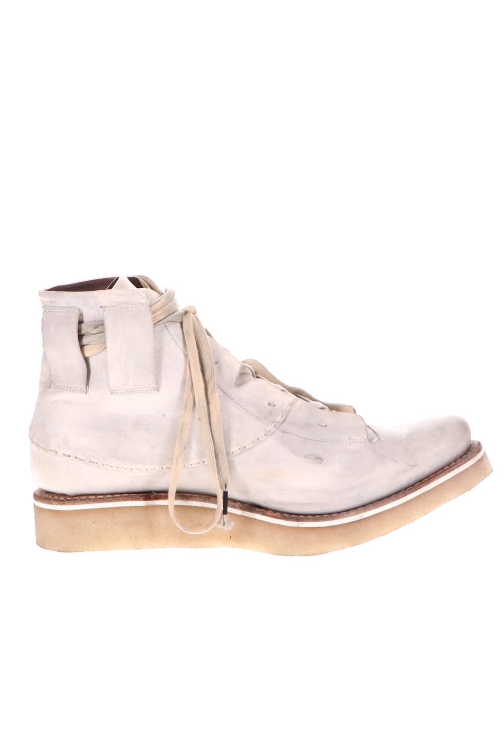 Ankle boots calf leather Dirty White