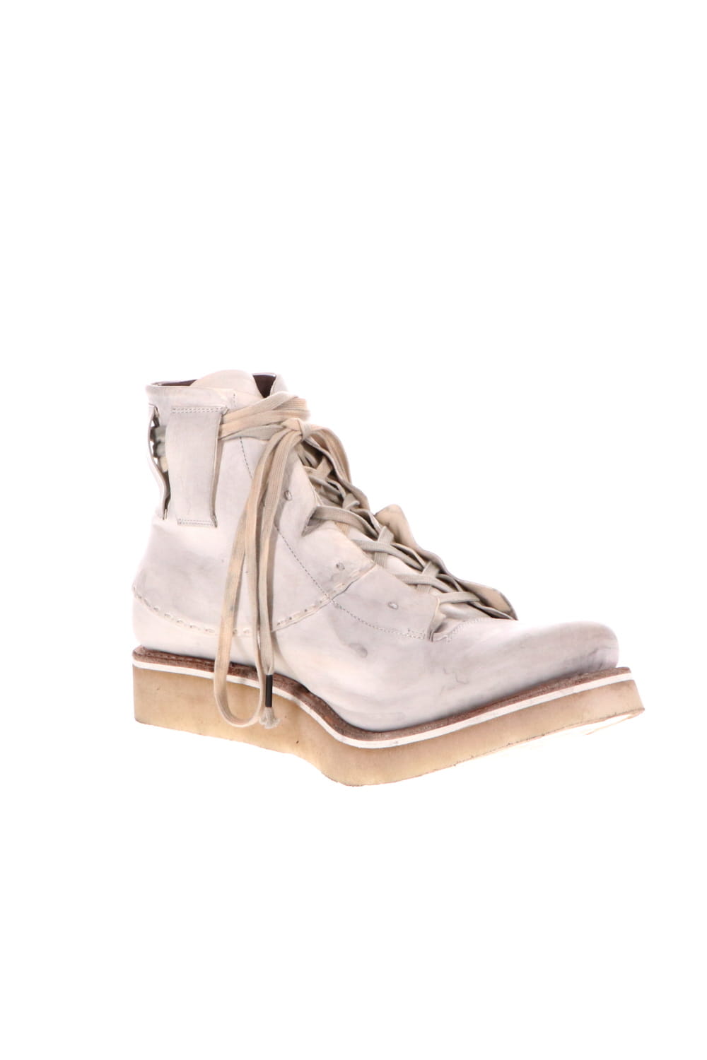 Ankle boots calf leather Dirty White