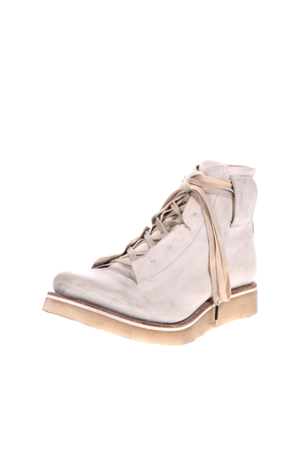 Ankle boots calf leather Dirty White