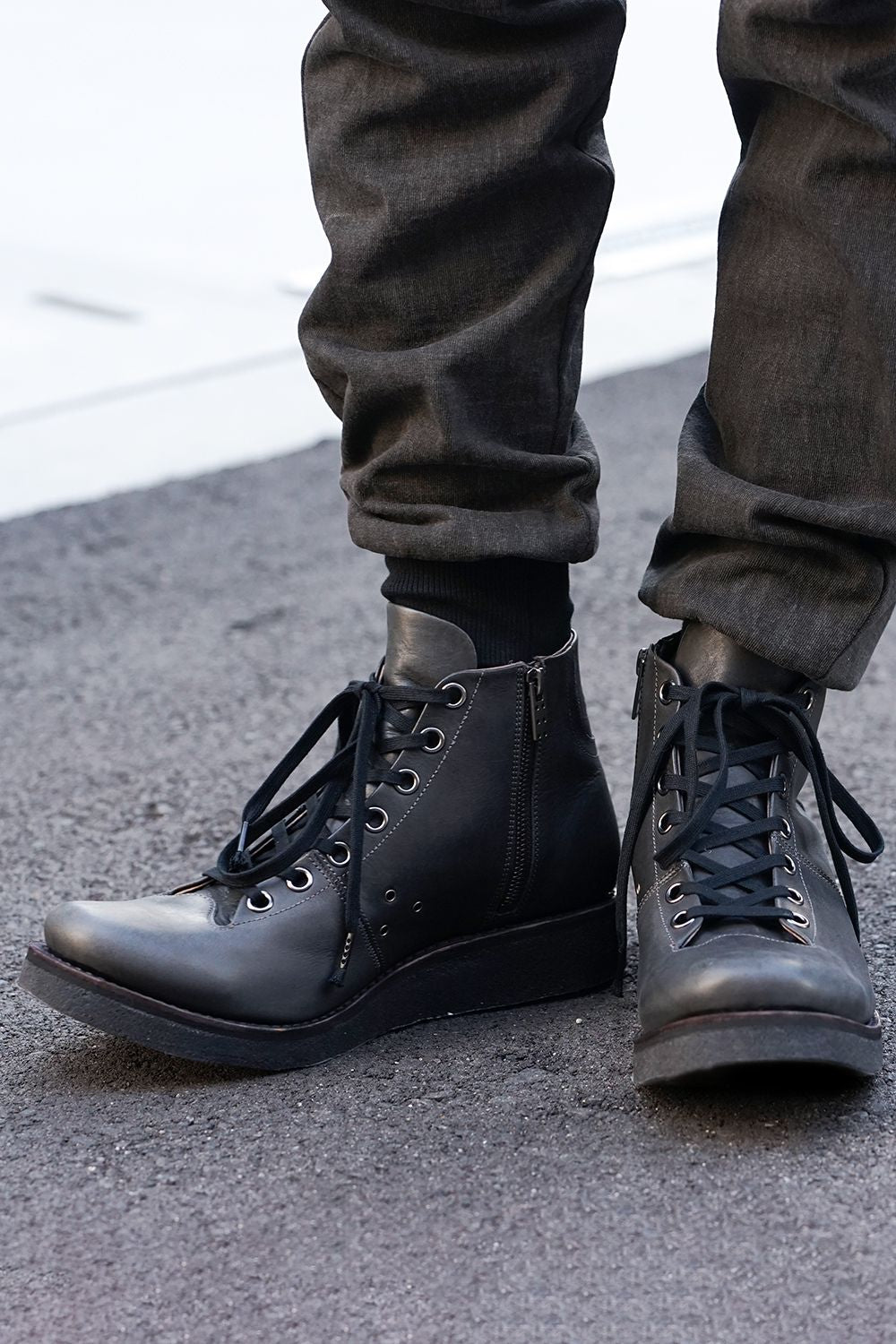 Monkey boots Horse leather - Charcoal