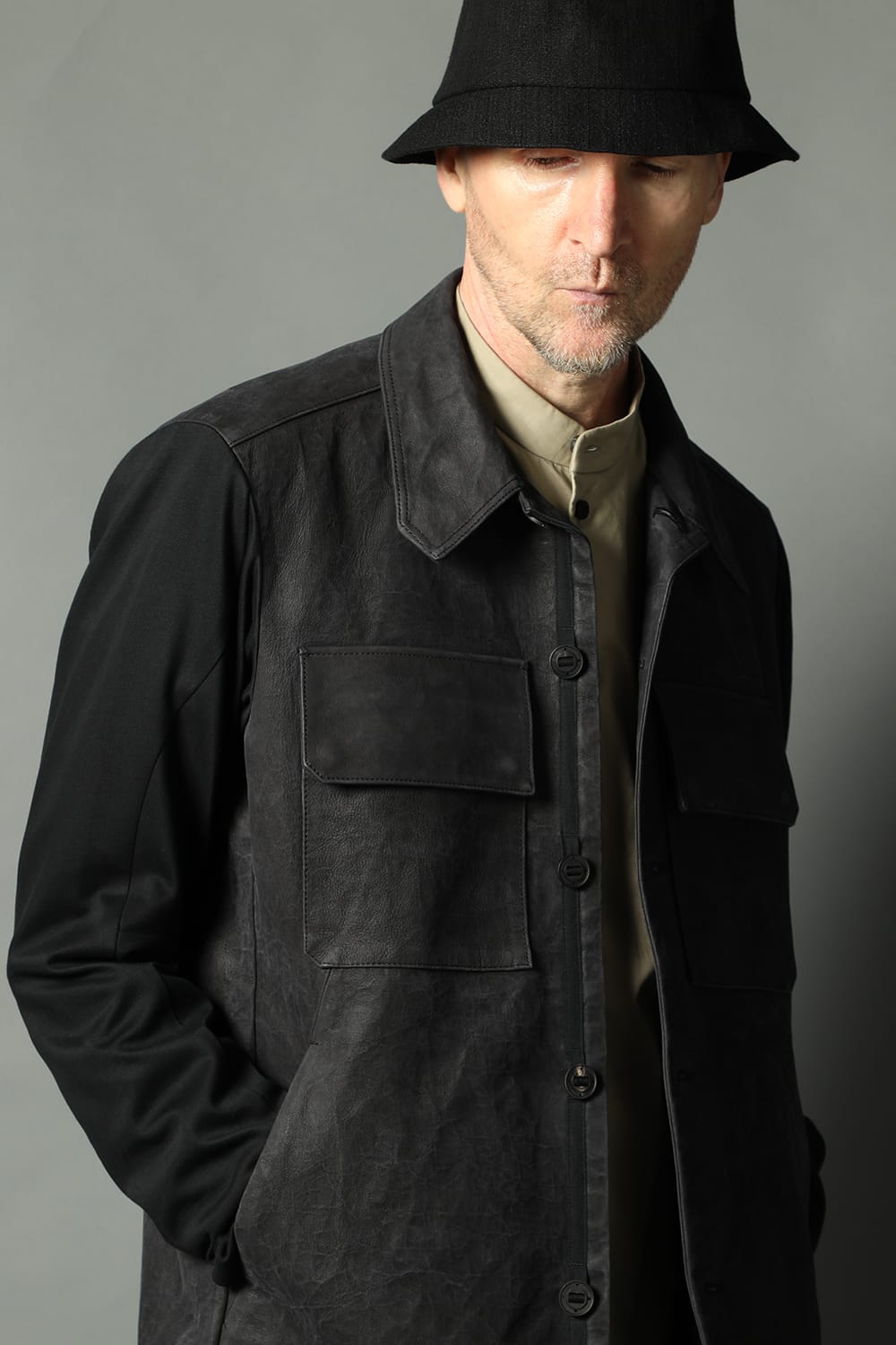 Leather CPO shirt Dyneema leather